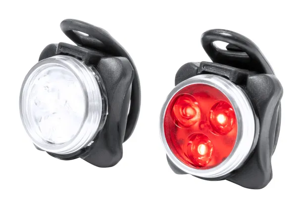 Bilux rechargeable bicycle light set Black