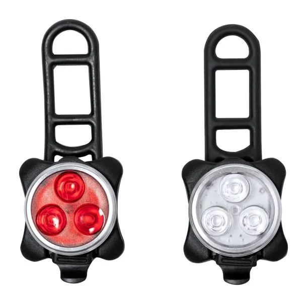 Bilux rechargeable bicycle light set Black