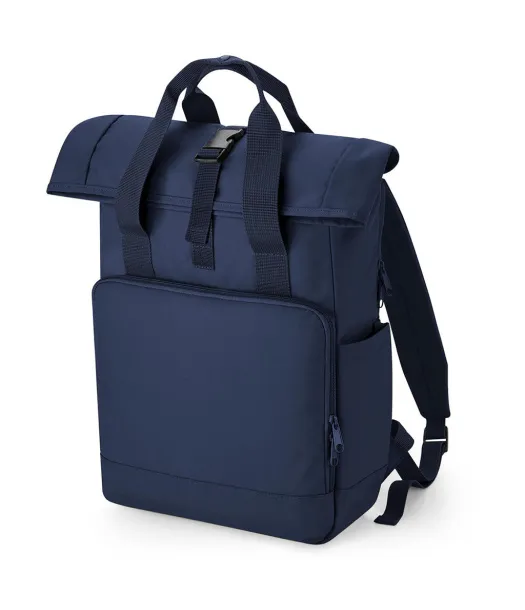  Recycled Twin Handle Roll-Top Laptop Backpack - Bagbase Navy Dusk