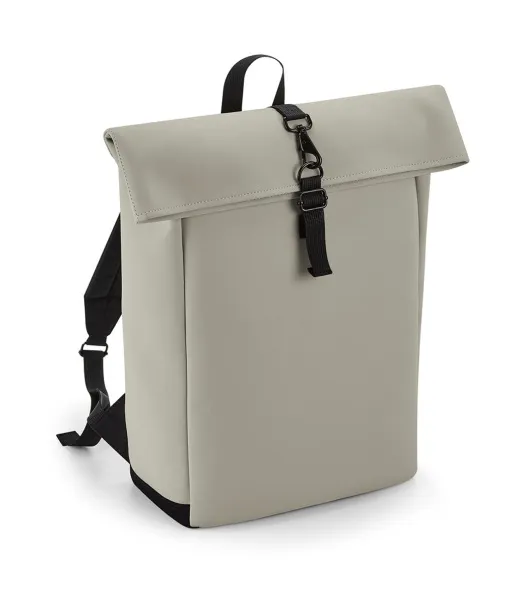  Matte PU Rolltop Backpack - Bagbase Clay