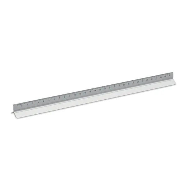 TRIA 30cm Ruler in aluminium Matt Silver