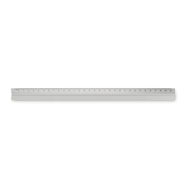 TRIA 30cm Ruler in aluminium Matt Silver