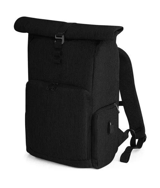  Q-Tech Charge Roll-Top Backpack - Quadra Black