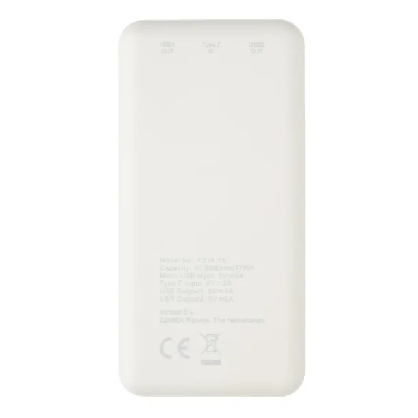  Prijenosna baterija visoke gustoće, 10 000 mAh - XD Collection Bijela