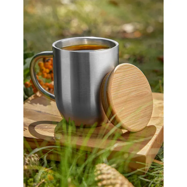 MALOY 350 ml steel mug Silver