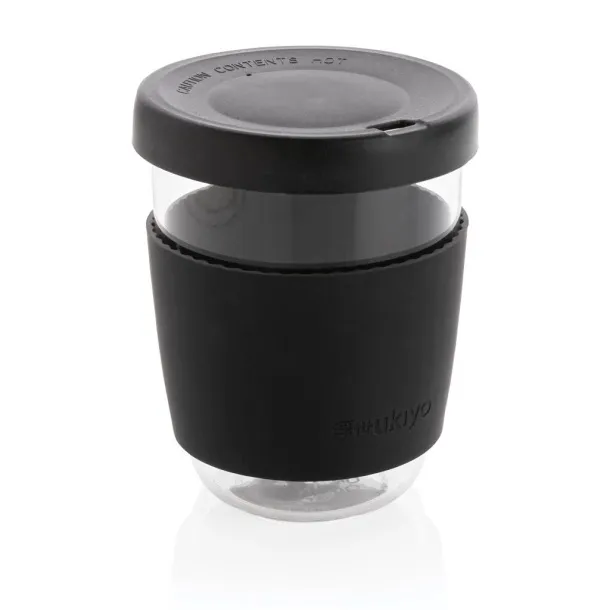  Ukiyo borosilicate glass with silicon lid and sleeve - Ukiyo Black 