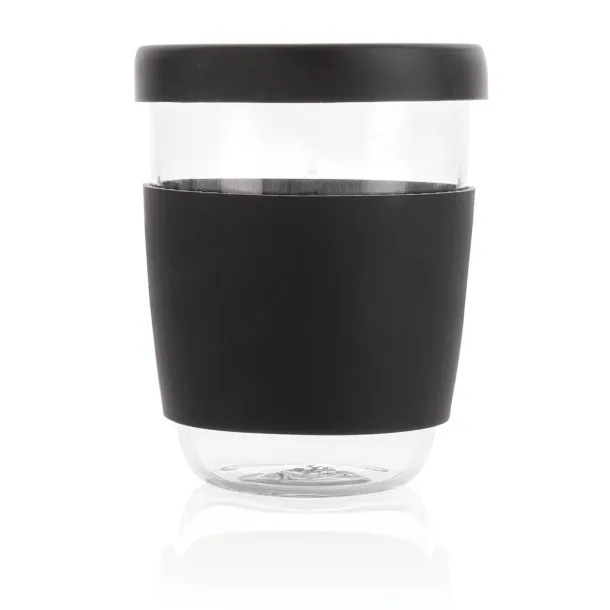  Ukiyo borosilikatna čaša sa silikonskim poklopcem i navlakom, 360 ml - Ukiyo Crna 