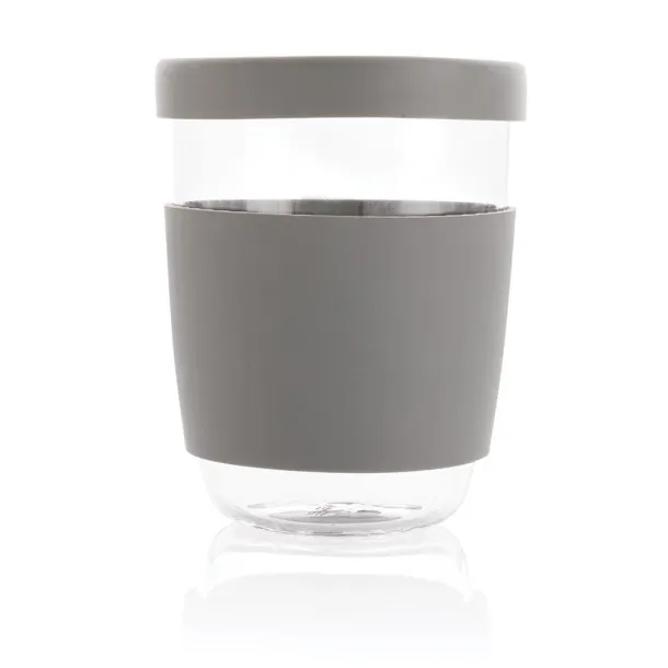  Ukiyo borosilikatna čaša sa silikonskim poklopcem i navlakom, 360 ml - Ukiyo Siva 