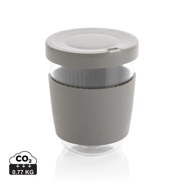  Ukiyo borosilikatna čaša sa silikonskim poklopcem i navlakom, 360 ml - Ukiyo Siva 