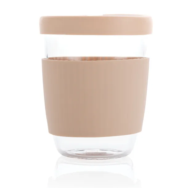 Ukiyo borosilikatna čaša sa silikonskim poklopcem i navlakom, 360 ml - Ukiyo brown, white