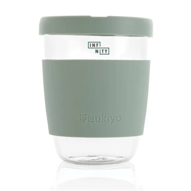  Ukiyo borosilikatna čaša sa silikonskim poklopcem i navlakom, 360 ml - Ukiyo 45533C 