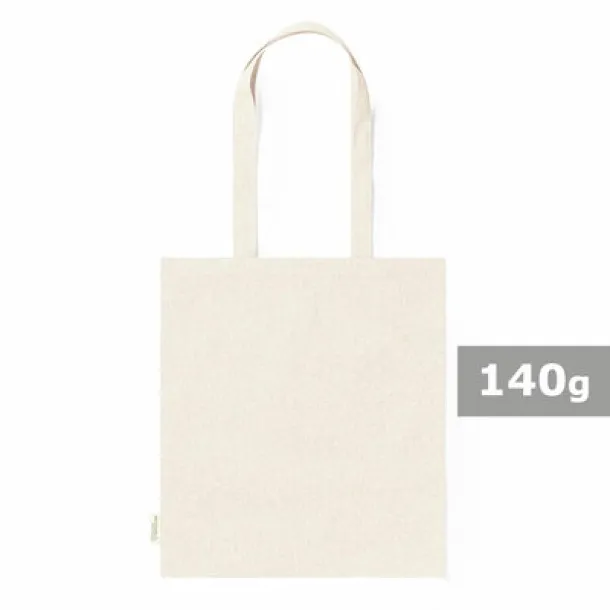  Recycled cotton shopping bag, 140 g/m2 neutral