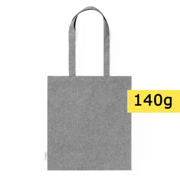  Recycled cotton shopping bag, 140 g/m2 black