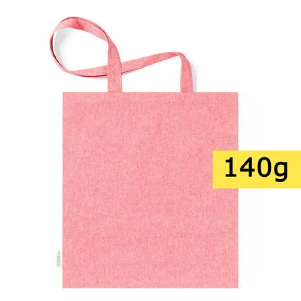  Recycled cotton shopping bag, 140 g/m2 red