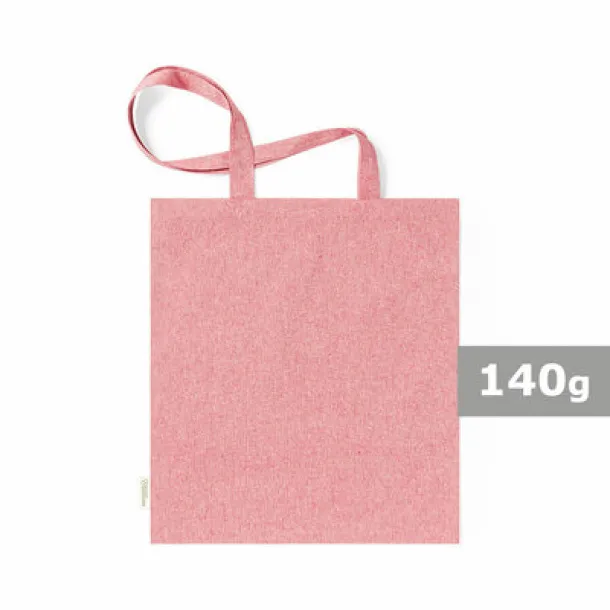  Recycled cotton shopping bag, 140 g/m2 red