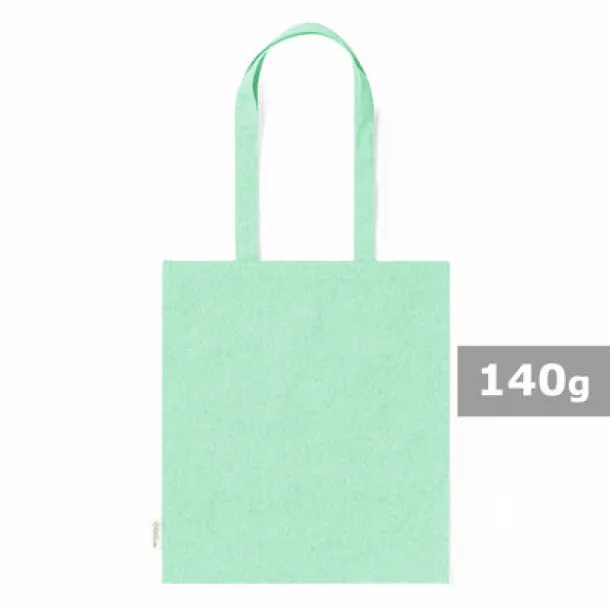  Recycled cotton shopping bag, 140 g/m2 light green