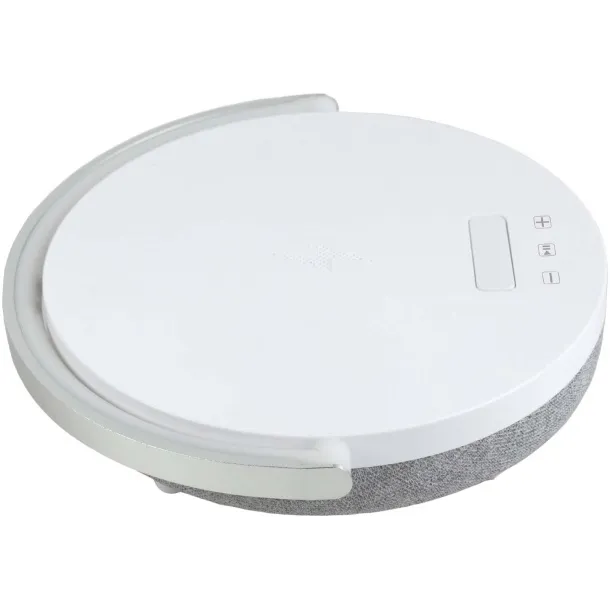Prixton 4u1 10W Bluetooth® zvučnik s LED svjetlom i bazom za bežično punjenje - Prixton Bijela