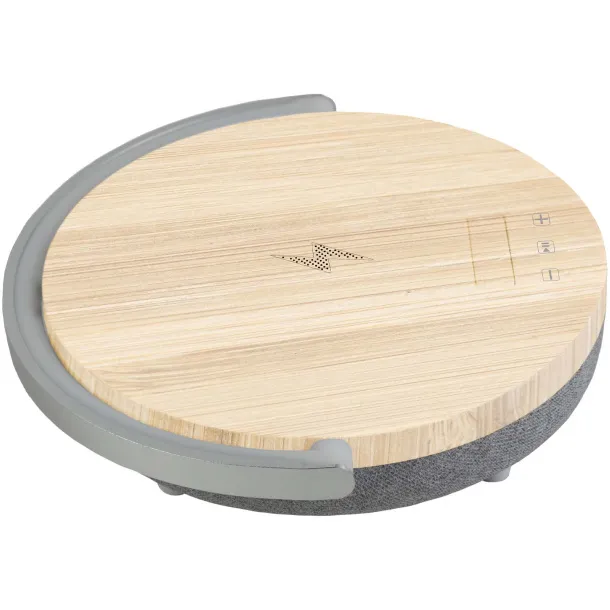 Prixton 4u1 10W Bluetooth® zvučnik s LED svjetlom i bazom za bežično punjenje - Prixton Drvo