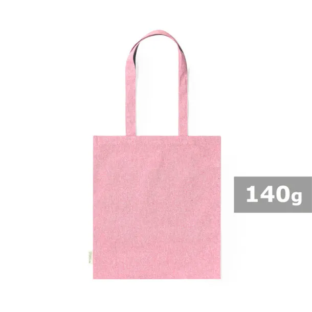  Torba za kupovinu od recikliranog pamuka, 140 g/m2 pink