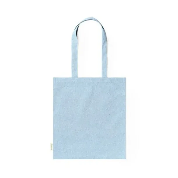  Recycled cotton shopping bag, 140 g/m2 light blue