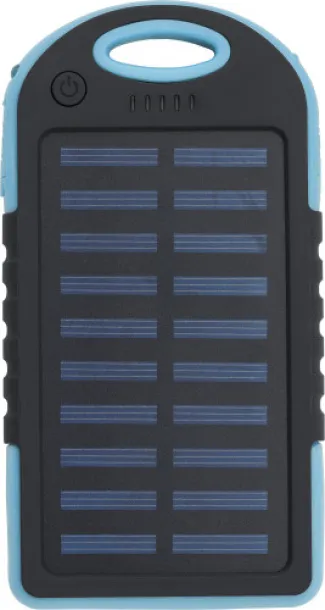 AURORA Rubberized ABS solar power bank blue