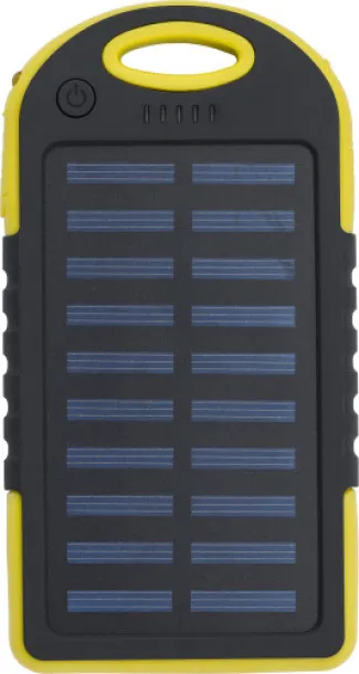 AURORA Rubberized ABS solar power bank yellow