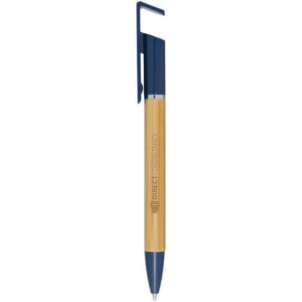Delfina phone holder pen (black ink) Ocean blue