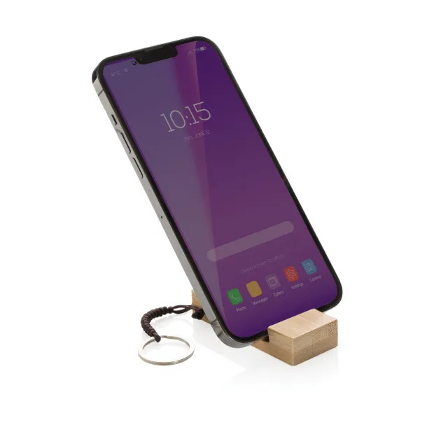 Standkey privjesak/stalak za mobitel od bambusa - XD Collection brown 