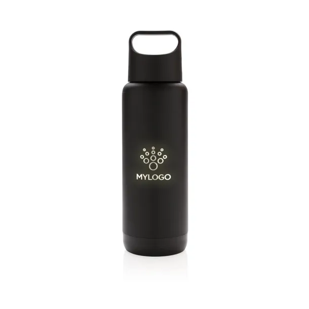  Light up logo leak proof flask Black