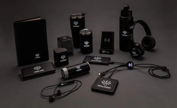  Light up logo leak proof flask Black