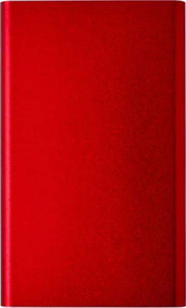 Ezra Aluminijska prijenosna baterija, 4 000 mAh Crvena
