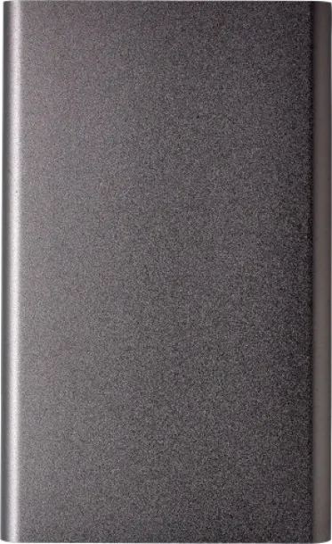 Ezra Aluminijska prijenosna baterija, 4 000 mAh gun metal