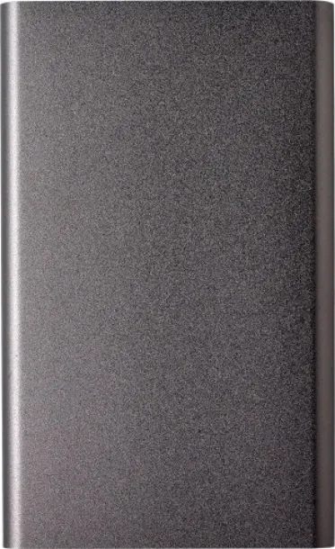 Ezra Aluminijska prijenosna baterija, 4 000 mAh gun metal