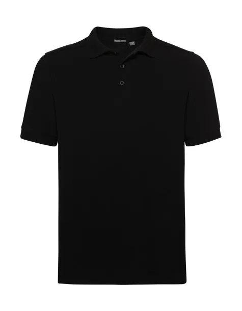  Men's Tailored Stretch Polo - Russell  Black