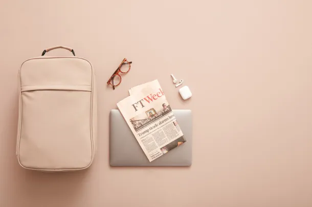  VINGA Baltimore Travel Backpack - Vinga greige