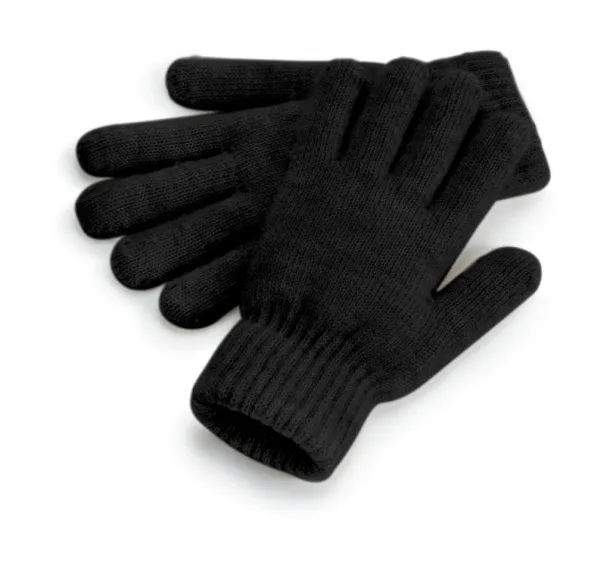  Cosy Ribbed Cuff Gloves - Beechfield Black Marl