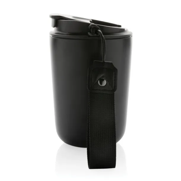  Cuppa RCS re-steel vacuum tumbler with lanyard - XD Collection Black 