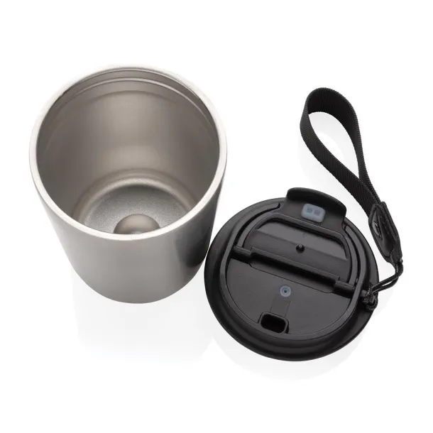  Cuppa RCS re-steel vacuum tumbler with lanyard - XD Collection Silver Black