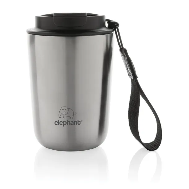  Cuppa RCS re-steel vacuum tumbler with lanyard - XD Collection Silver Black