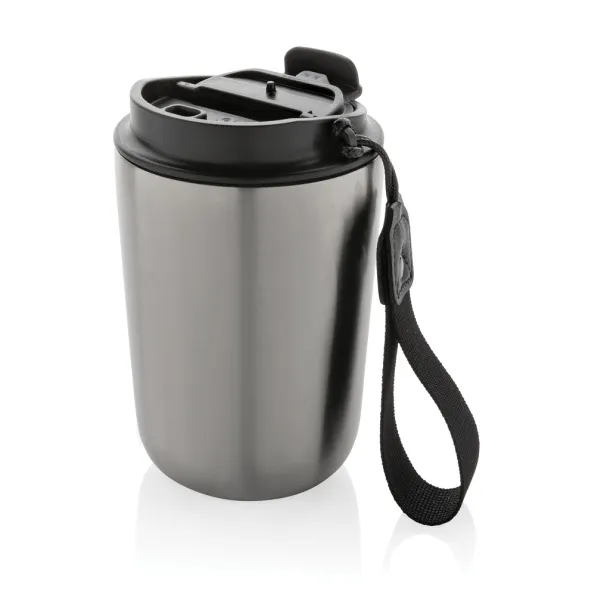  Cuppa RCS re-steel vacuum tumbler with lanyard - XD Collection Silver Black