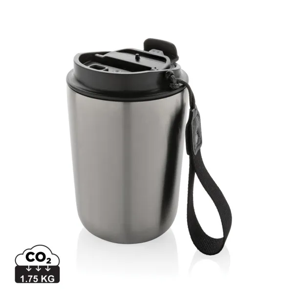  Cuppa RCS re-steel vacuum tumbler with lanyard - XD Collection Silver Black