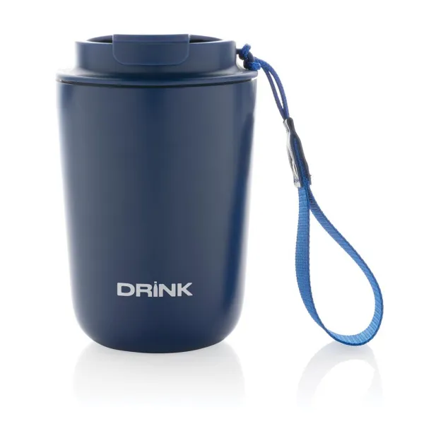 Cuppa RCS re-steel vacuum tumbler with lanyard - XD Collection Plava 