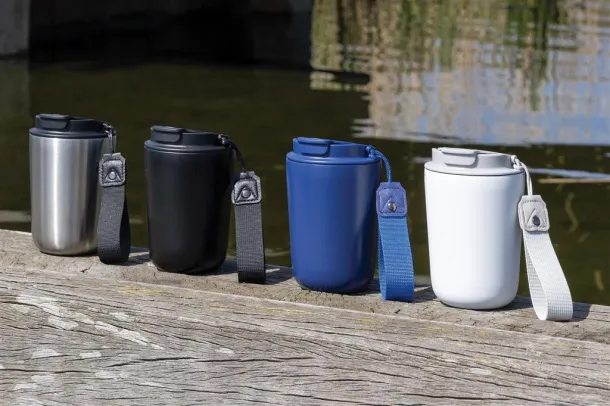  Cuppa RCS re-steel vacuum tumbler with lanyard - XD Collection Plava 