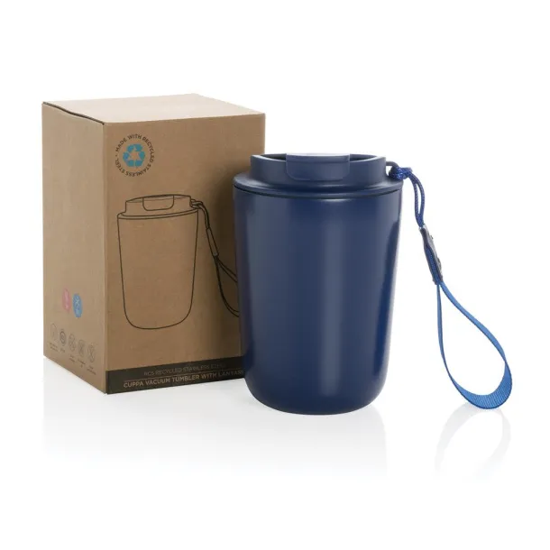  Cuppa RCS re-steel vacuum tumbler with lanyard - XD Collection blue 