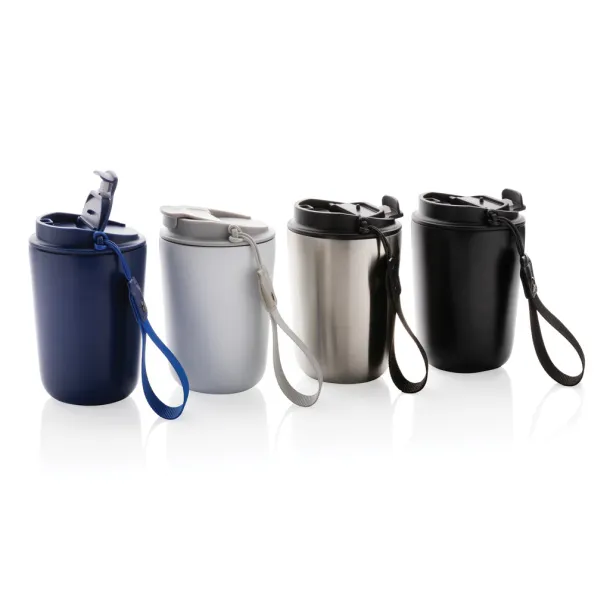  Cuppa RCS re-steel vacuum tumbler with lanyard - XD Collection Plava 