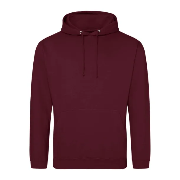  COLLEGE HOODIE - Just Hoods Burgundy