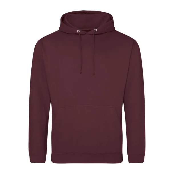  COLLEGE HOODIE - Just Hoods Burgundy