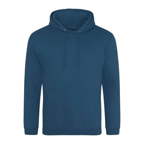  COLLEGE HOODIE - Just Hoods Deep Sea Blue