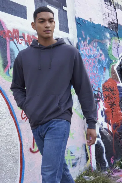  COLLEGE HOODIE - Just Hoods Solid Charcoal