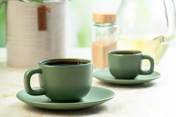 Caturra Plus set šalica za cappuccino, 200 ml Zelena